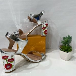 Madden Girl Bijou Floral Block heel sandals.